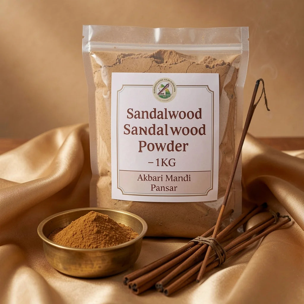 Pure Sandalwood Powder 1KG – Akbari Mandi Pansar | Chandan Powder for Skin & Pooja
