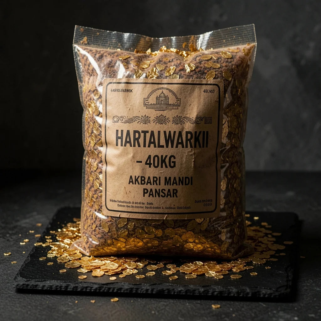 Original Hartalwarki (Hartal Warqi) 40KG Bulk – Akbari Mandi Pansar | Traditional Mineral Ingredient