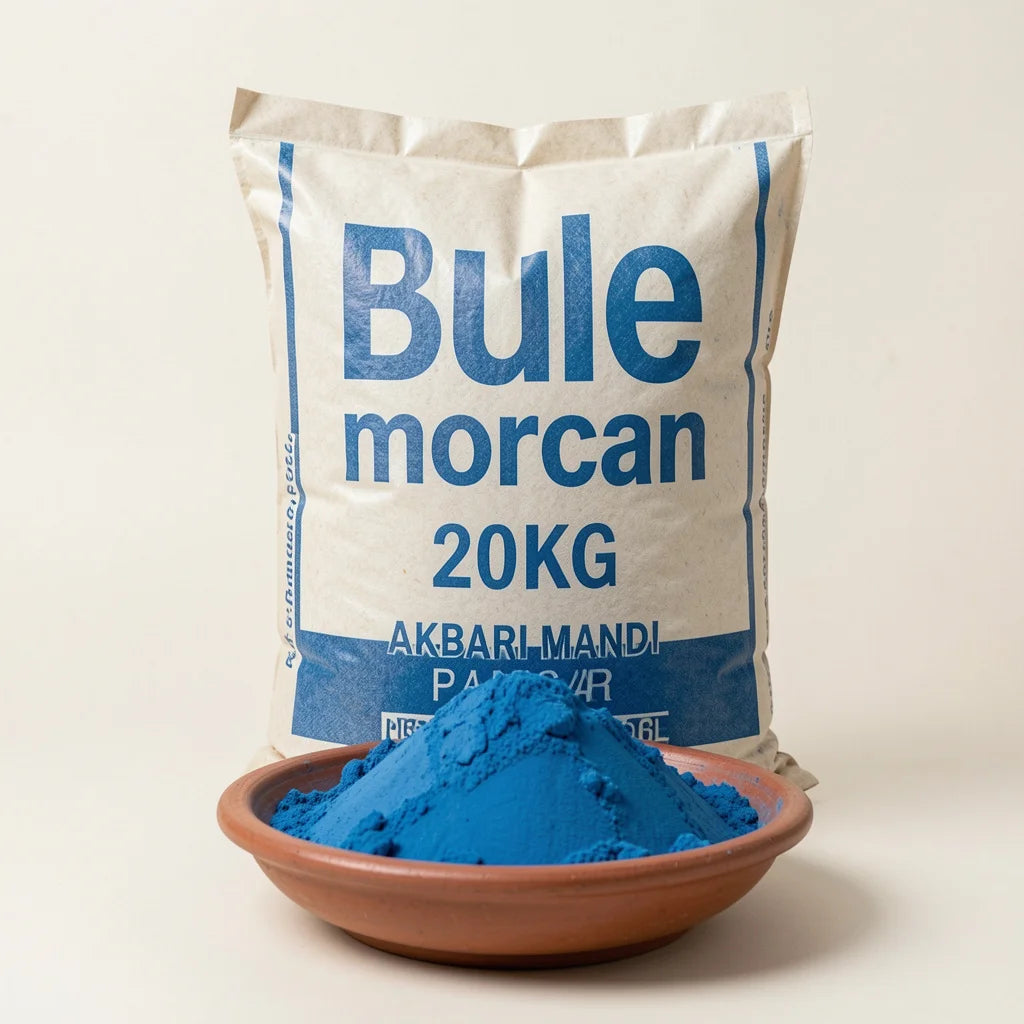 Pure Moroccan Blue Clay (Bule Caly Morcan) 20KG Bulk – Akbari Mandi Pansar | Spa Quality
