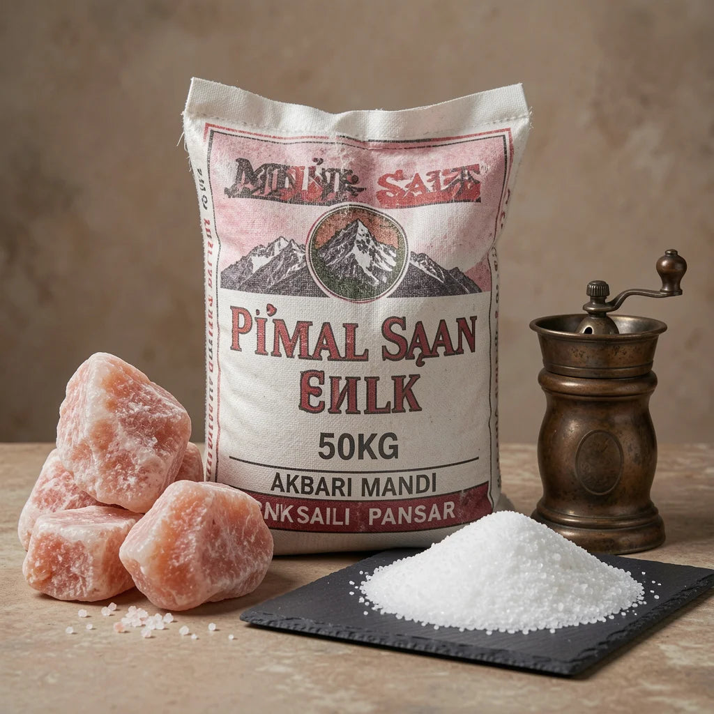 Pure Himalayan Pink Salt 50KG Bulk – Akbari Mandi Pansar | Coarse & Fine Crystals