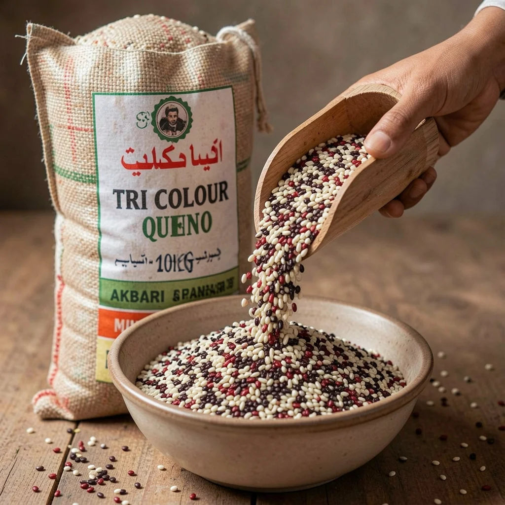 Organic Tri Colour Quinoa 40KG Bulk – Akbari Mandi Pansar | Healthy Supergrain